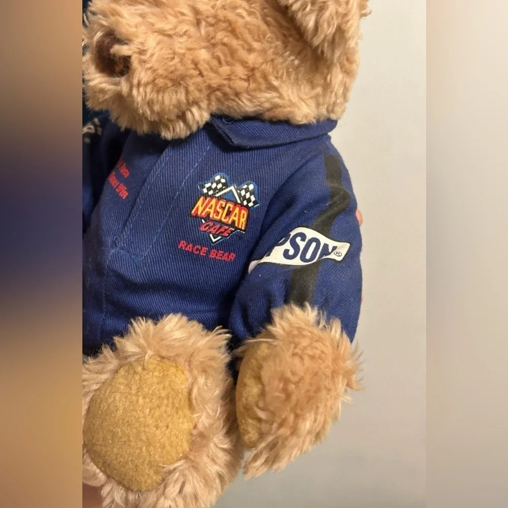Vintage NASCAR Cafe Las Vegas Teddy Bear Simpson Racing Suit Jumpsuit Plush Toy